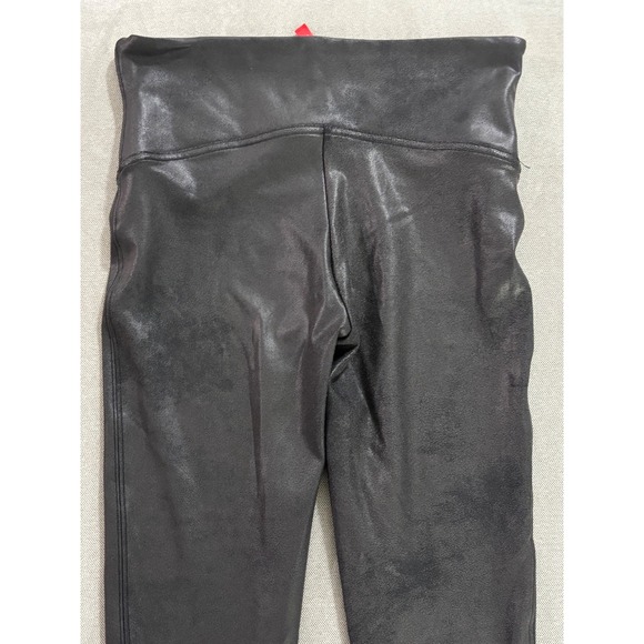 Spanx Faux Leather Leggings Women's Medium Black‎ Comfortable High Waist Tummy - Picture 7 of 8